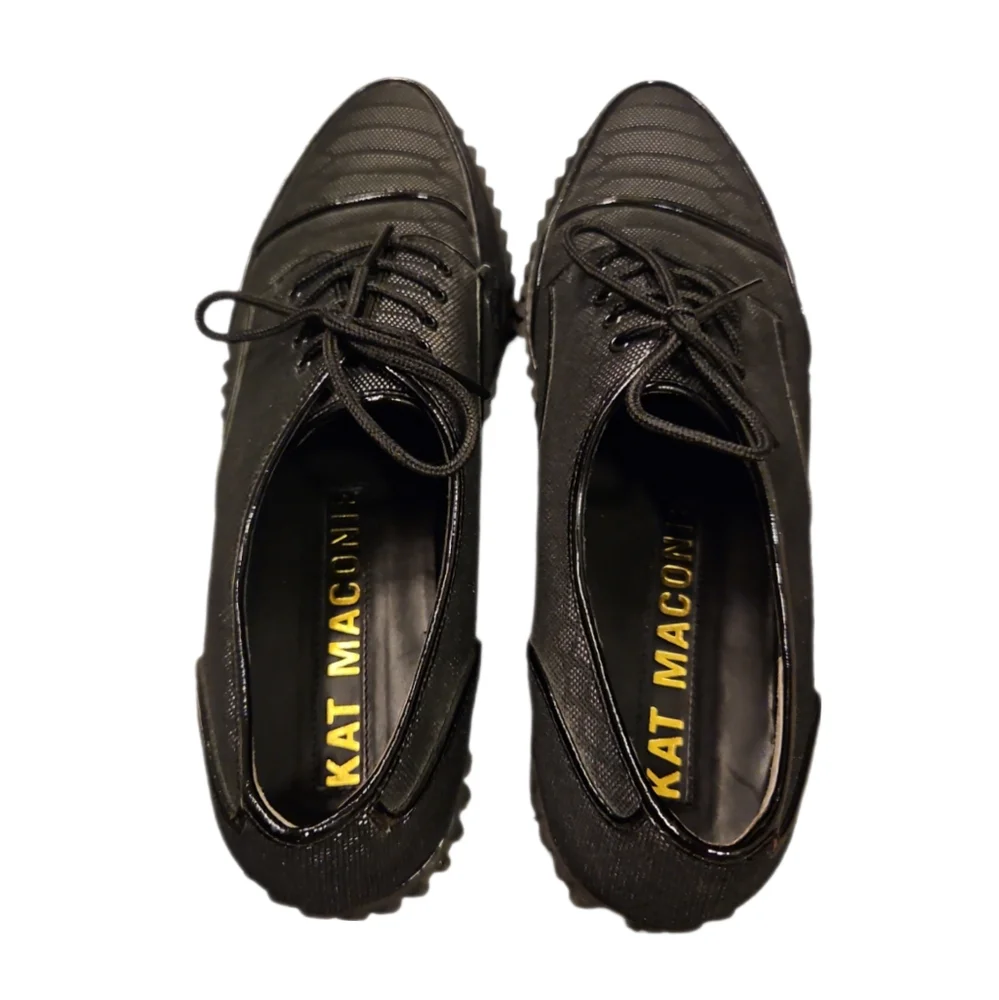 KAT MACONIE | Black Mesh Platform Oxfords in Size US 10